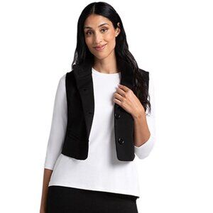 Sympli- Ponte Expedition Black Bolero Vest - Women's Size 8- NWT